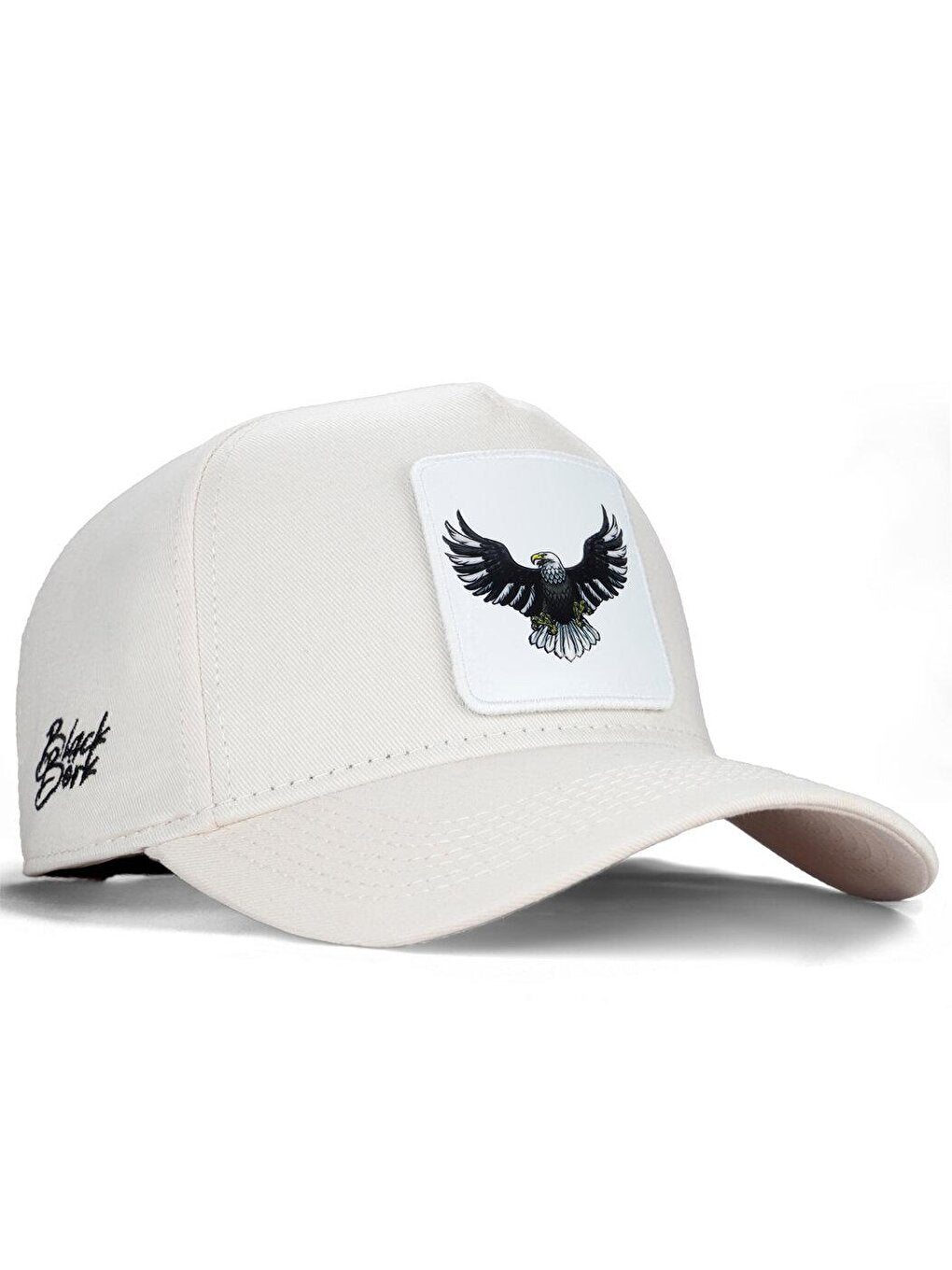 V1 Baseball Eagle - Unisex Beige Hat (Cap) with 4 Code Logo