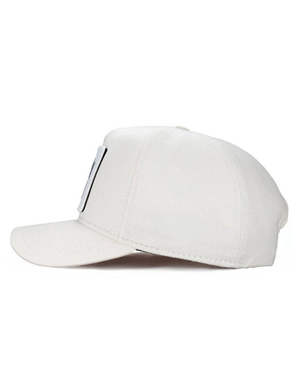 V1 Baseball Eagle - Unisex Beige Hat (Cap) with 4 Code Logo