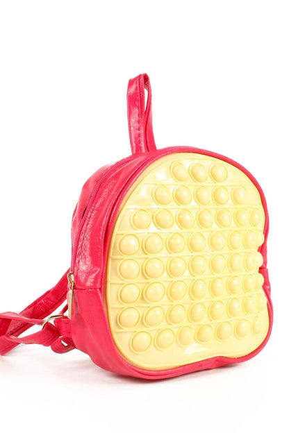 Kids Pop It Push Bubble Kindergarten Backpack with Adjustable Strap 20x20cm 54 Bubbles (60658)