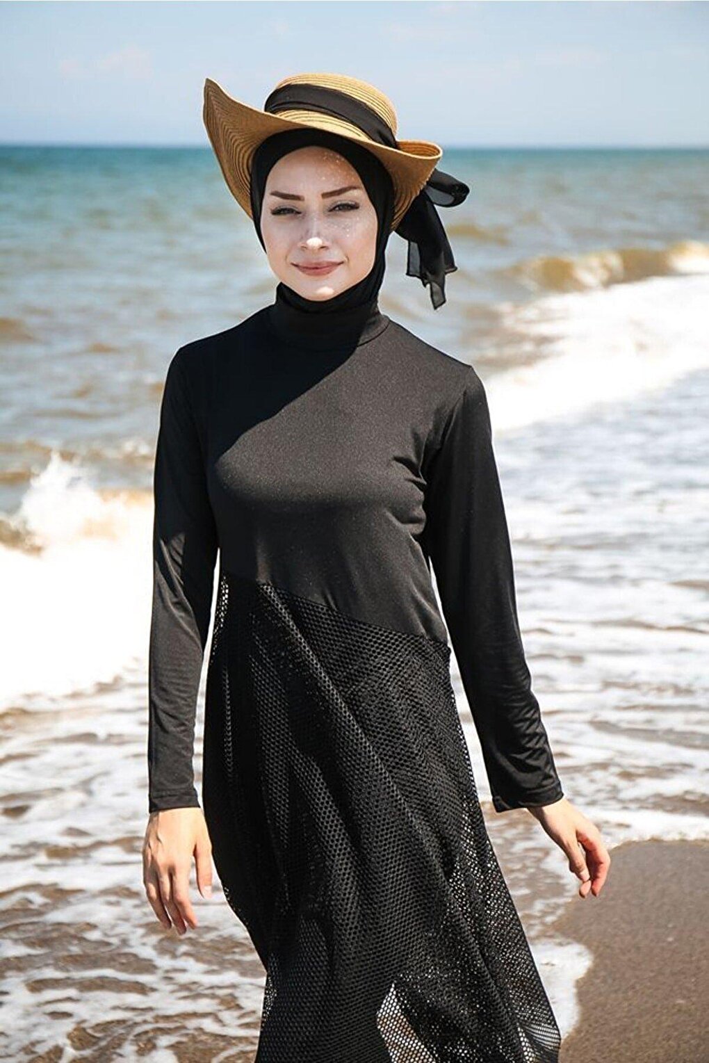 Black Full Covered Hijab Swimsuit M2035