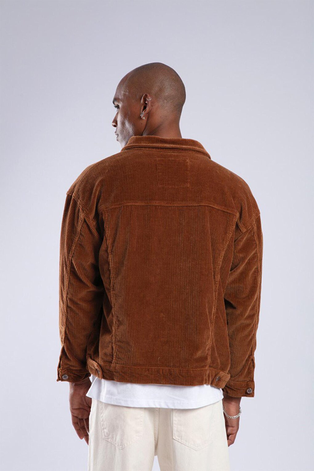 Brown Velvet Buttoned Jacket 3YXE4-47564-18