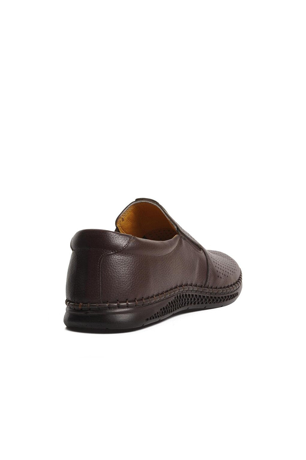 057Y Coffee Genuine Leather Men's Casual Shoes