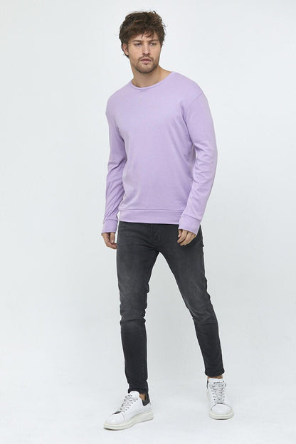 Men's Crew Neck Slim Fit Thin Sweatshirt SPR 20K17