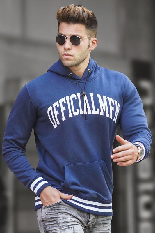 Navy Blue Hooded Sweatshirt 5287