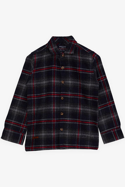 Boy's Lumberjack Shirt Navy Blue (8-14 Years)