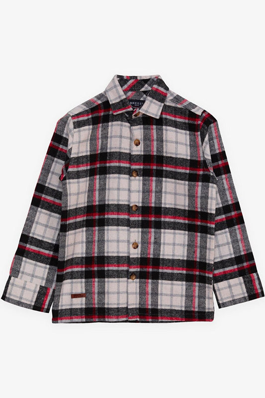 Boy's Lumberjack Shirt Ecru (Ages 8-14)