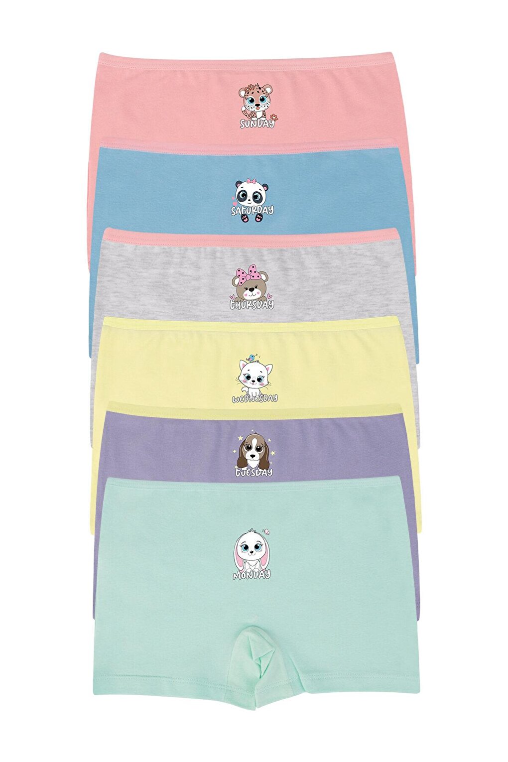 Girl's Cotton Boxers Pack of 6