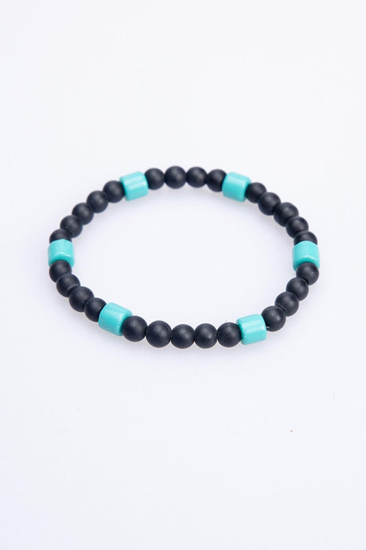 Natural Stone Black Men's Bracelet