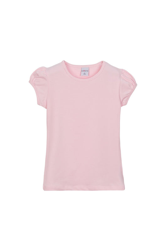 Pale pink Girl's Short Sleeve Basic T-Shirt