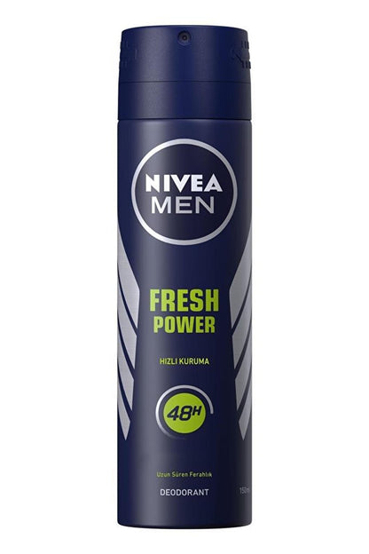 Men's Spray Deodorant Fresh Power 150 ml, 48 Hours Deodorant Protection Against Sweat and Sweat Odor