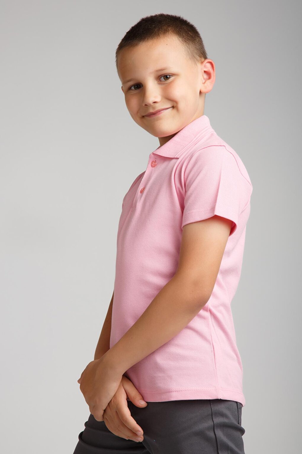 Kids Polo Neck Basic Short Sleeve Boys' T-Shirt