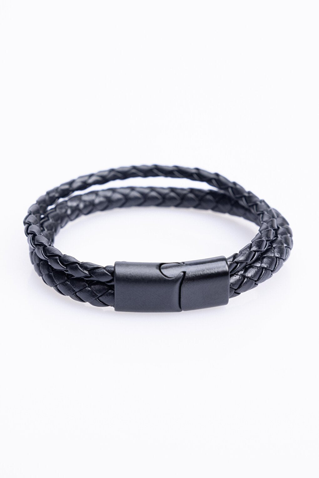 Men's Leather Black Bracelet