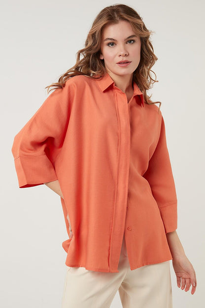 Three Quarter Sleeve Oversize Shirt 514344010 L