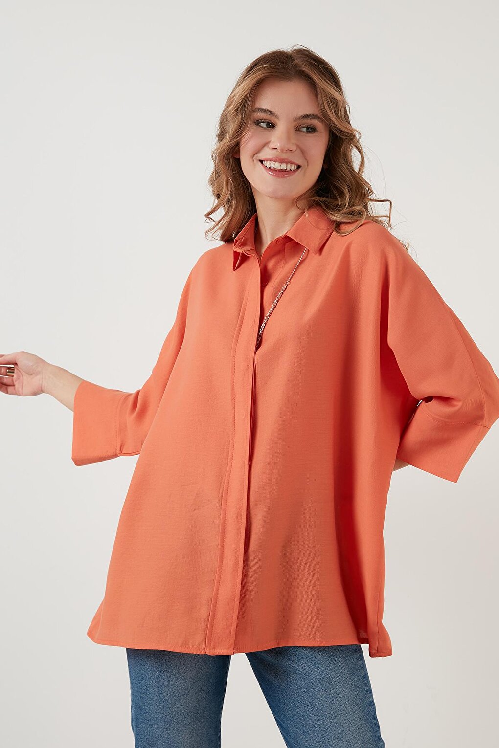 Three Quarter Sleeve Oversize Shirt 514344010 L