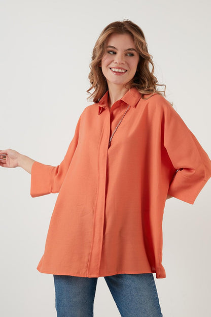 Three Quarter Sleeve Oversize Shirt 514344010 L