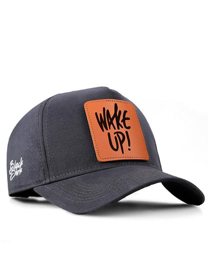 V1 Baseball Wake Up - Unisex Anthracite Hat (Cap) with 2 Code Logo