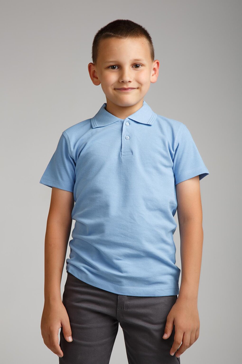 Kids Polo Neck Basic Short Sleeve Boys' T-Shirt