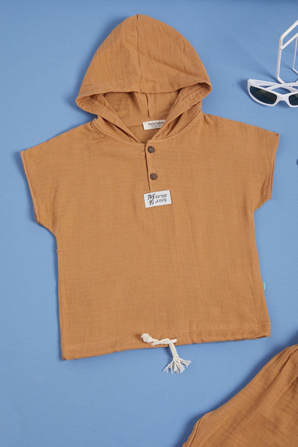 Brown Hooded Boy's Summer Suit