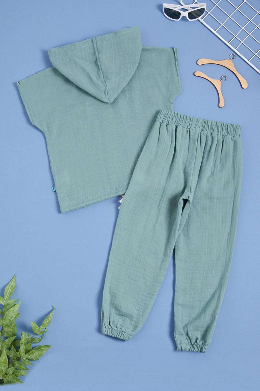 Green Hooded Boy's Summer Suit