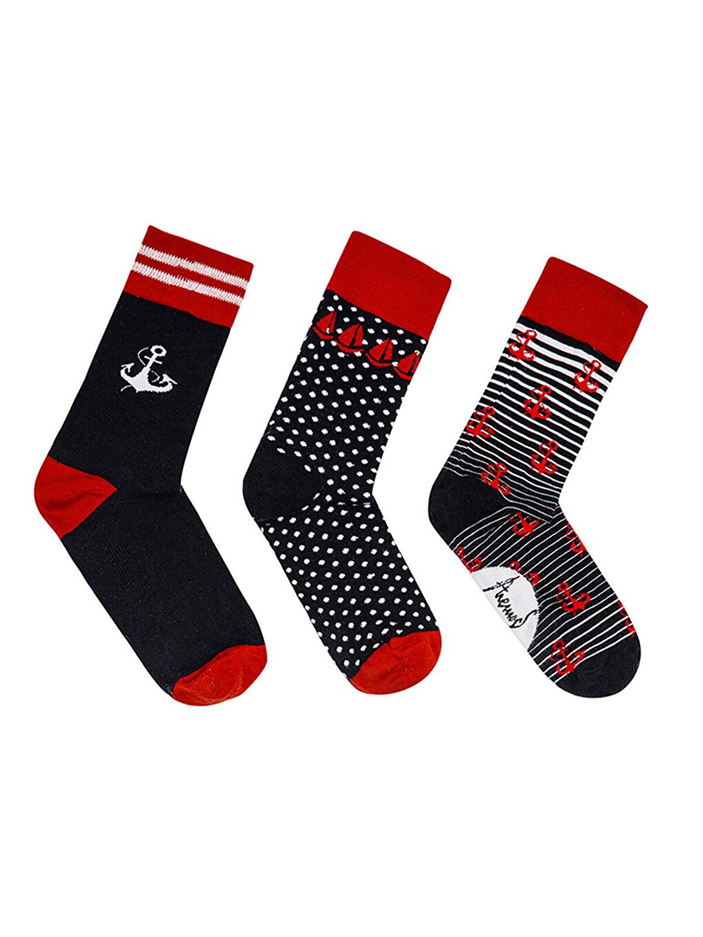 Men's Marine Themed Socket 3-Piece Socks Set