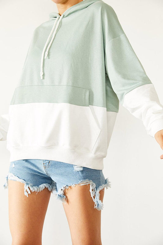 Mint &amp; White Piece Sweatshirt 1KXK8-44526-58