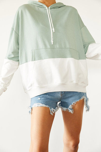 Mint &amp; White Piece Sweatshirt 1KXK8-44526-58