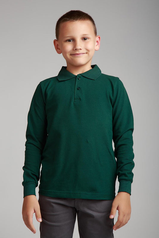 Kids Polo Neck Basic Long Sleeve Boys' T-Shirt