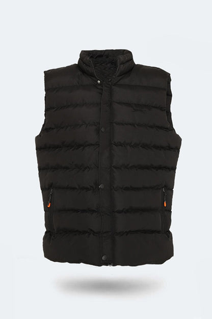 HELEN Plus Size Men's Puffer Vest Black