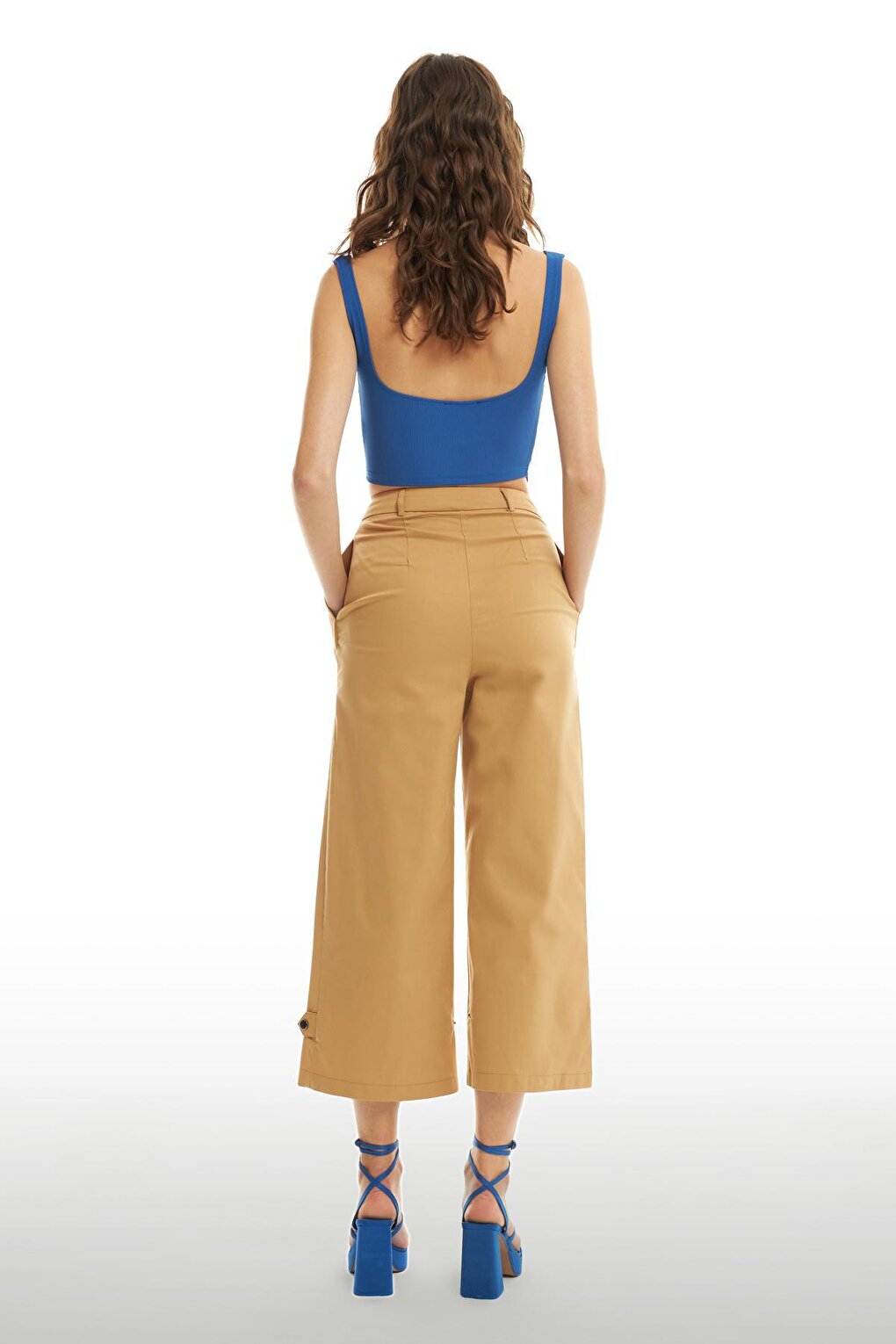 Camel Trousers with Snap-on Legs