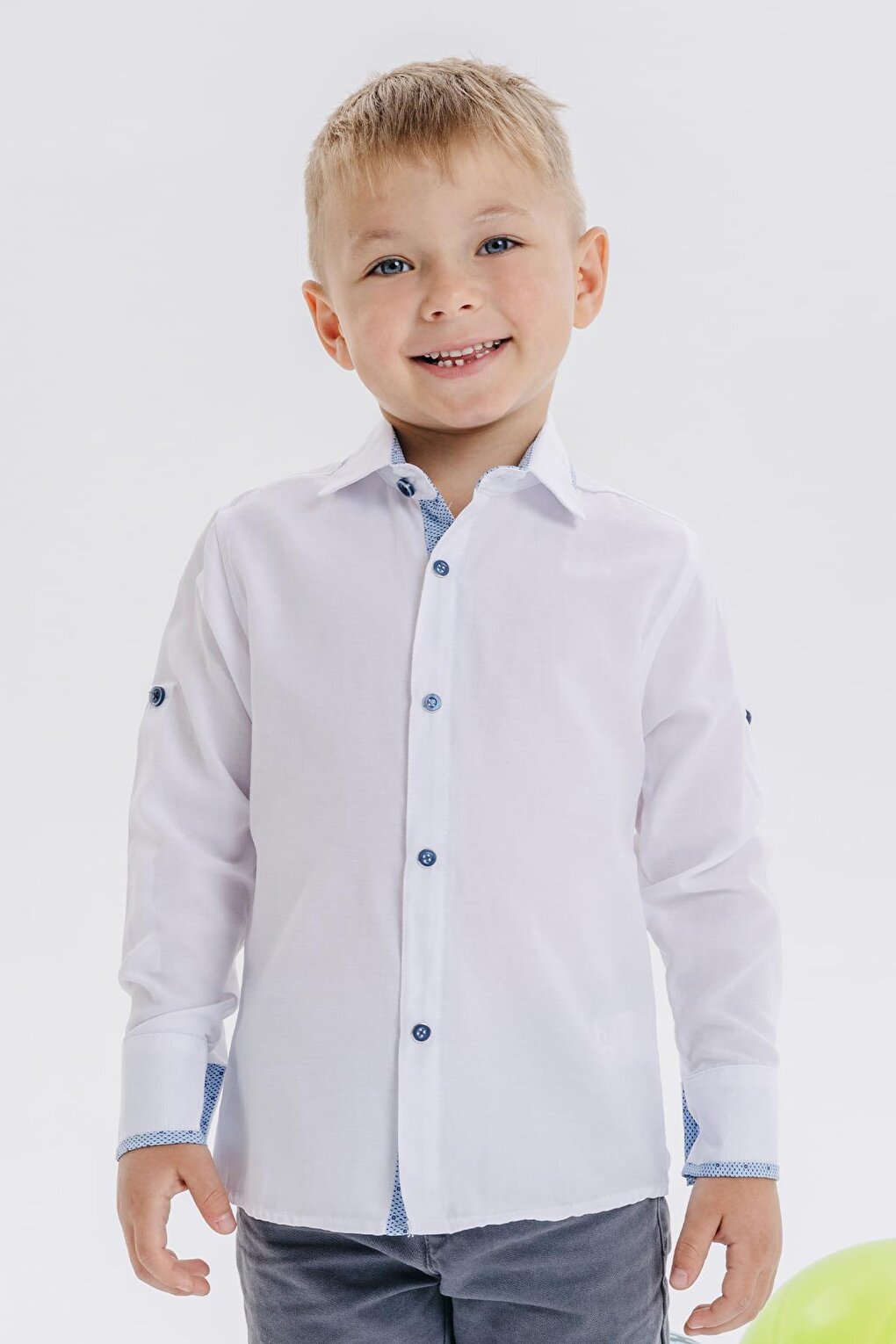 Boy's Shirt with Snap Fasteners White (8-12 Years)