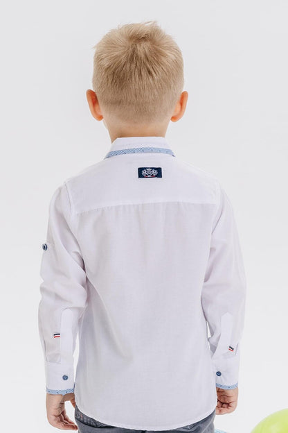 Boy's Shirt with Snap Fasteners White (8-12 Years)