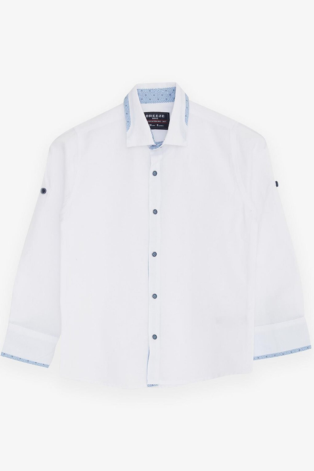 Boy's Shirt with Snap Fasteners White (8-12 Years)