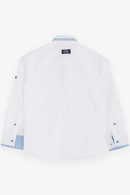 Boy's Shirt with Snap Fasteners White (8-12 Years)