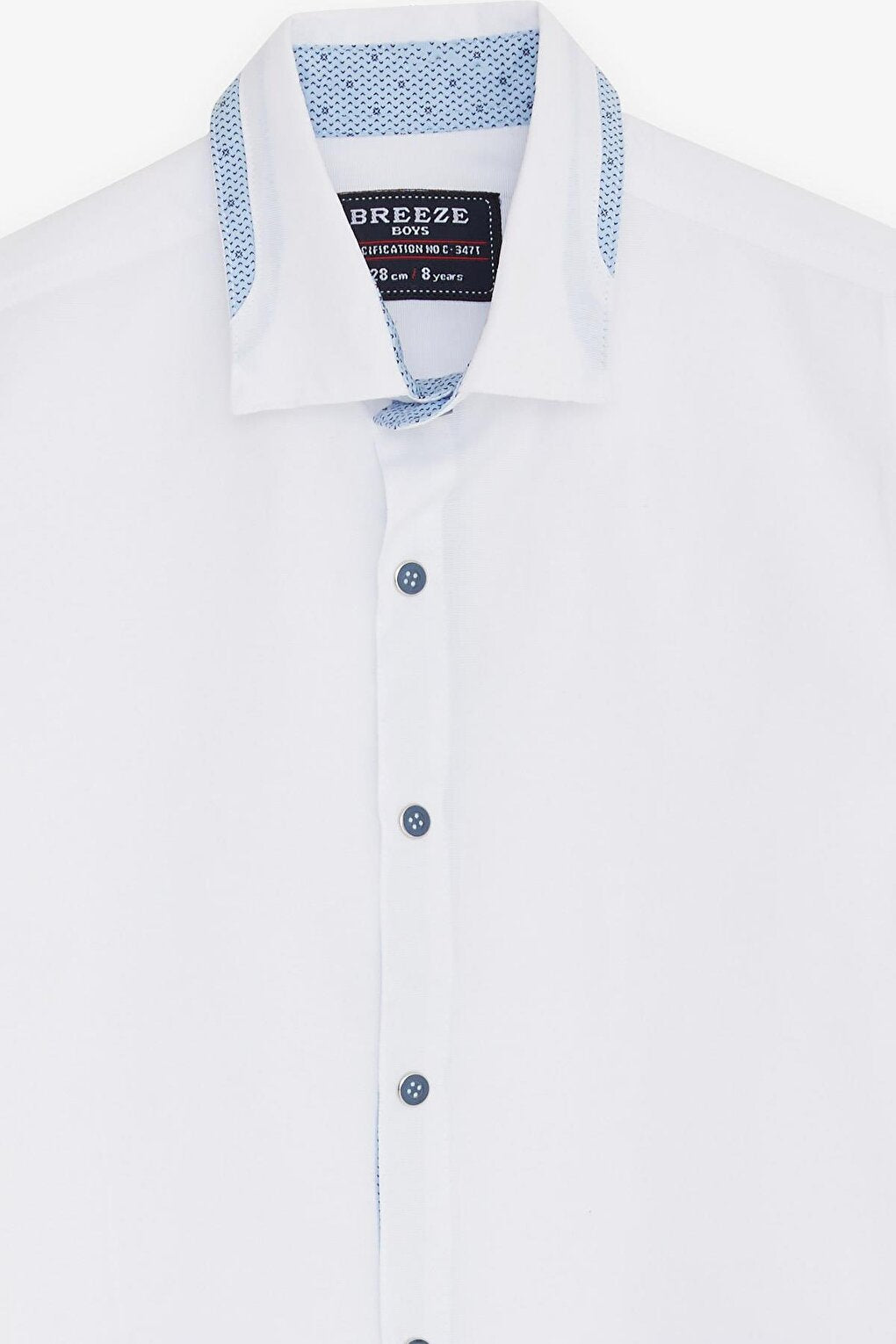 Boy's Shirt with Snap Fasteners White (8-12 Years)