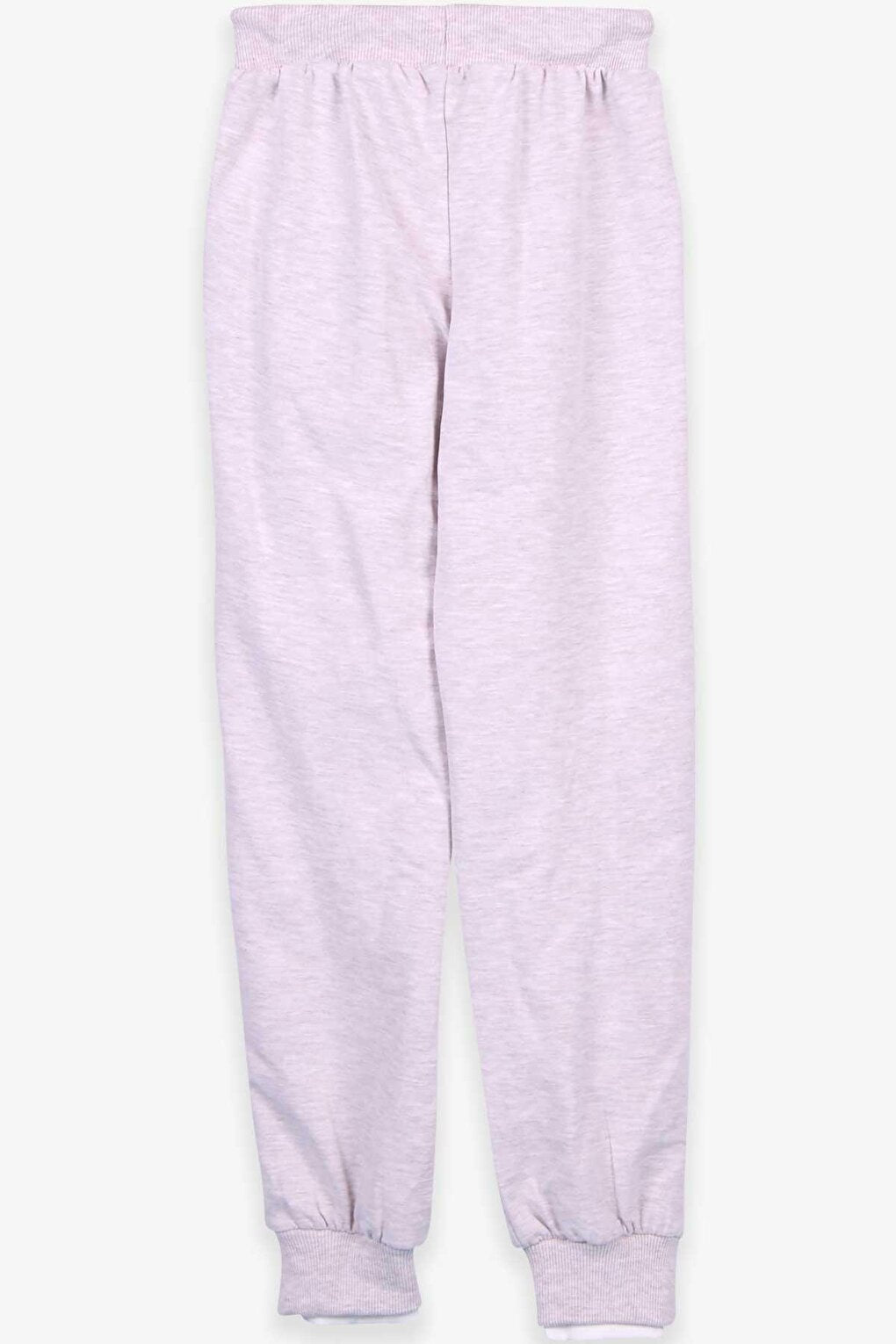 Girls' Sweatpants Printed Pocket Beige Melange (Age 10-12)