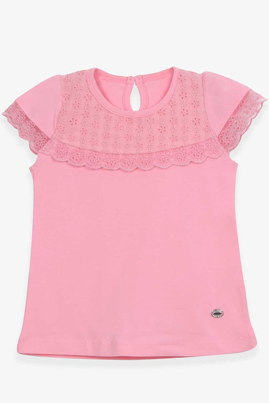 Girl's T-Shirt Scallop Detailed Powder (Age 3-8)