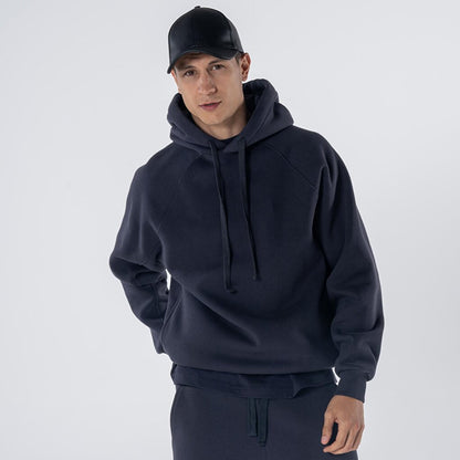 Pina Men's Dark Blue Hooded Oversize Sweatshirt Hoodie