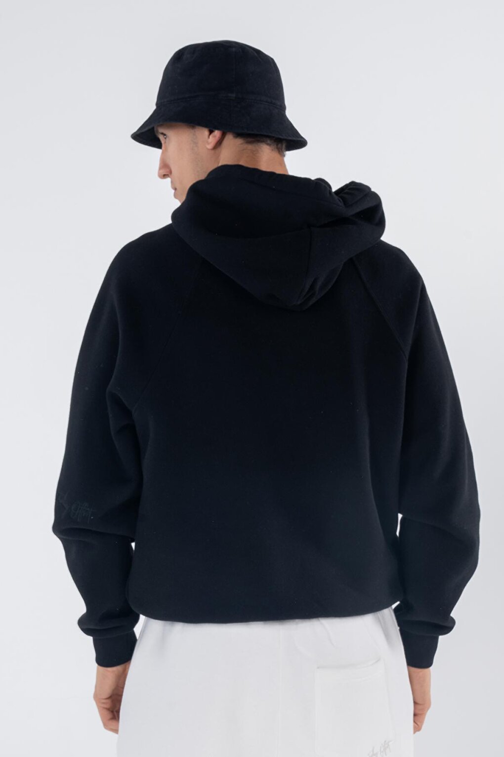 Pina Men's Black Hooded Oversize Sweatshirt Hoodie