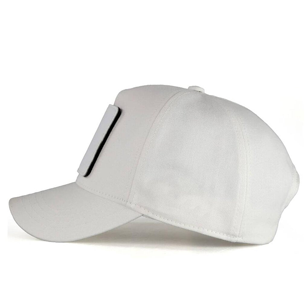 V1 Baseball Tennis - Unisex White Hat (Cap) with 2 Code Logo