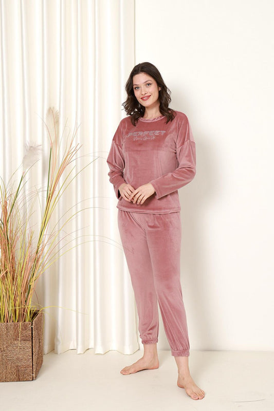 Women's Pajama Set French Velvet Perfect Printed with Elastic Legs Winter Seasonal W20532288