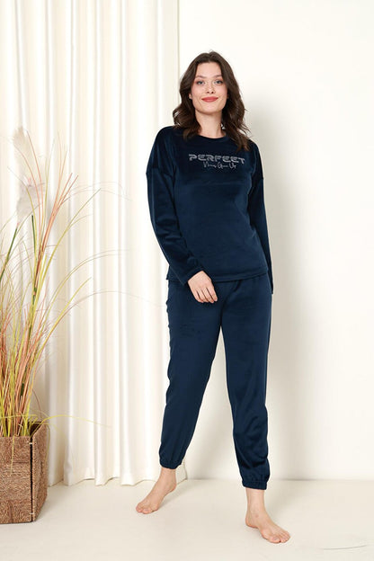 Women's Pajama Set French Velvet Perfect Printed with Elastic Legs Winter Seasonal W20532288