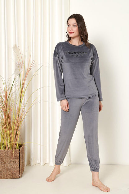 Women's Pajama Set French Velvet Perfect Printed with Elastic Legs Winter Seasonal W20532288