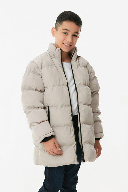 Zippered Hooded Boy's Coat