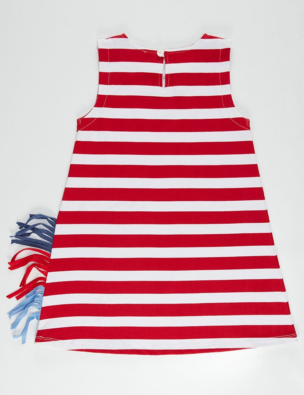 Red and White Striped Unicorn Dress