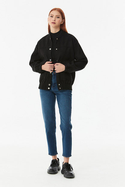 Snap Fastener Double Pocket Jacket