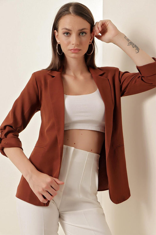 0672 Blazer Jacket - Brown