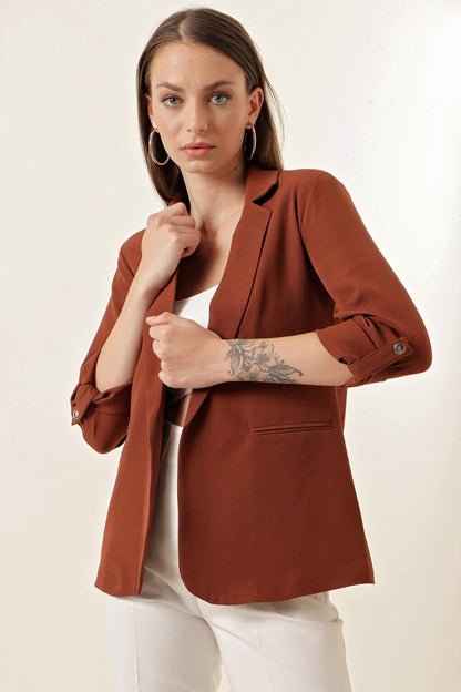 0672 Blazer Jacket - Brown