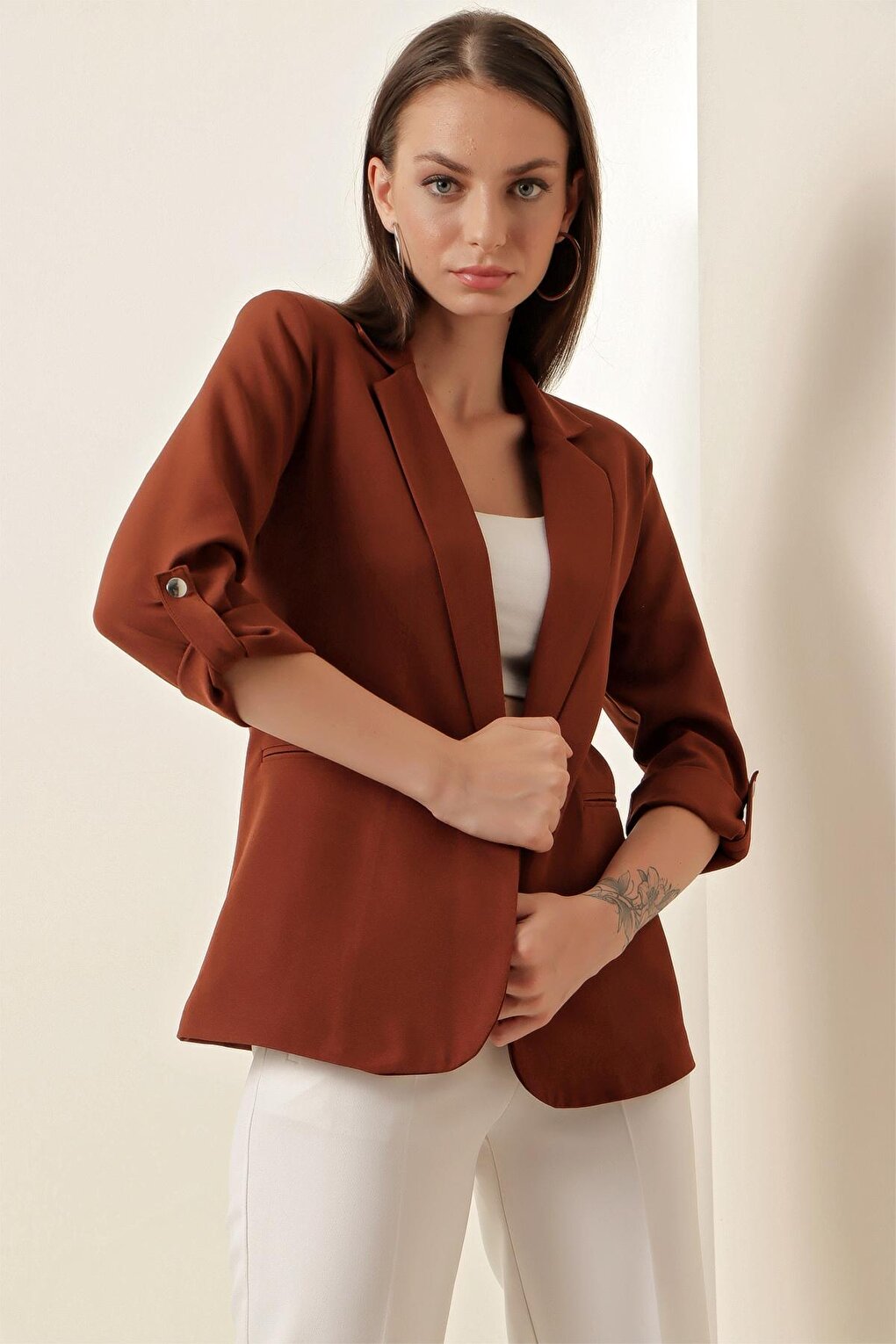 0672 Blazer Jacket - Brown