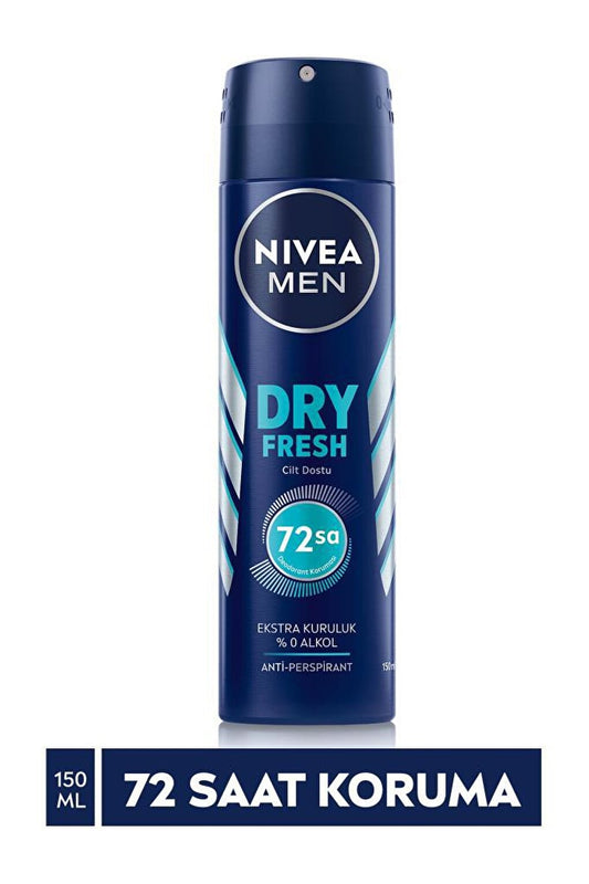 Men's Spray Deodorant Dry Fresh 72 Hour Anti-Perspirant Protection, 150 ml