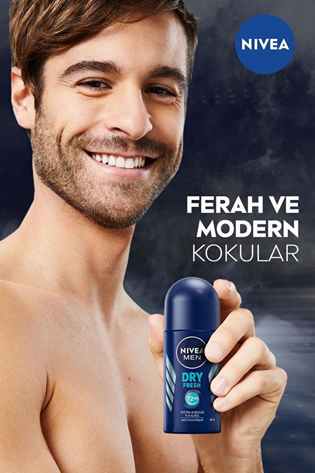 Men's Roll On Deodorant Dry Fresh 72 Hours Anti-Perspirant Protection, 50 ml